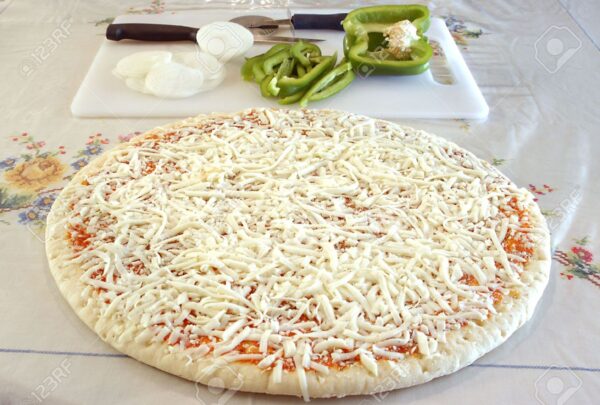 Raw Uncooked Pizza